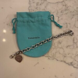 Tiffany & Co. Silver Heart Charm Bracelet